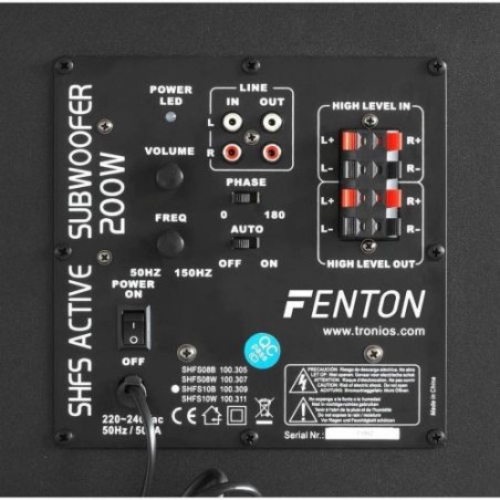FENTON SHFS10B Active Subwoofer 10 Black
