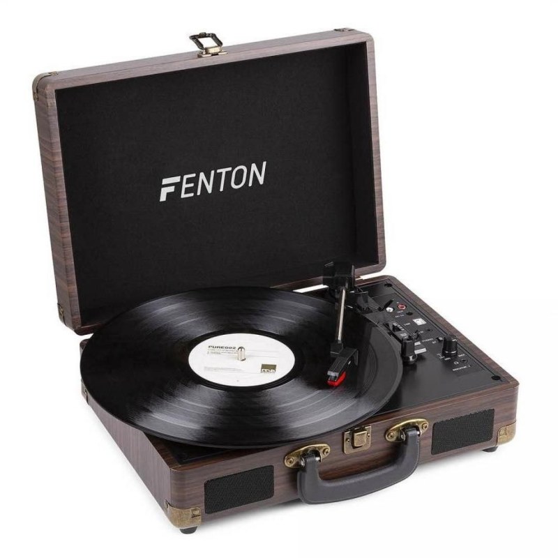 Fenton RP115B Record Player BT Brown Wood