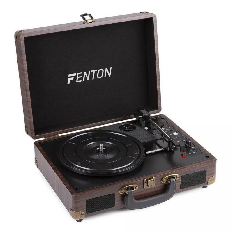 Fenton RP115B Record Player BT Brown Wood