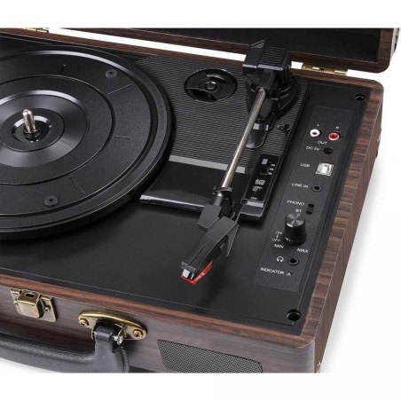 Fenton RP115B Record Player BT Brown Wood