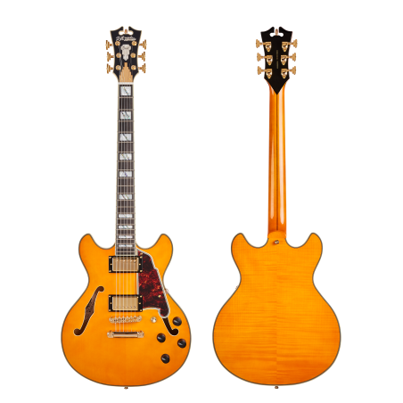D'Angelico Excel Mini DC Vintage Natural Stopbar