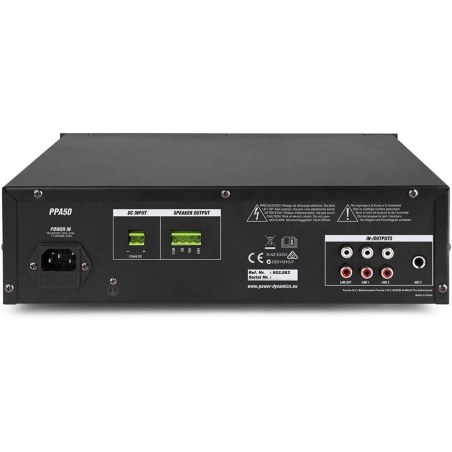 Power Dynamics PPA50 100V Mixer-amplifier Black