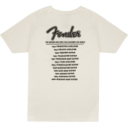 Fender T-Shirt World Tour Vintage White S