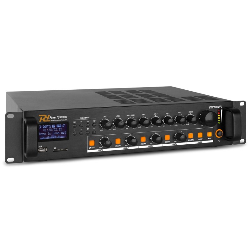 Power Dynamics PDV120MP3 Mixer Amplifier