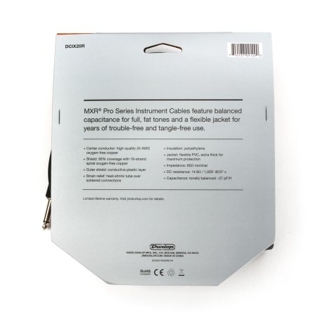 MXR 20 ft Pro Series Instrument Cable Right/Straight DCIX20R