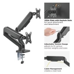 Audizio MAD20G Double Monitor Arm