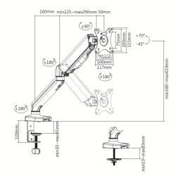 Audizio MAD10G Single Monitor Arm