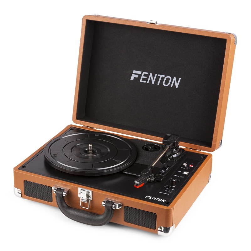 Fenton RP115F Record Player Brown