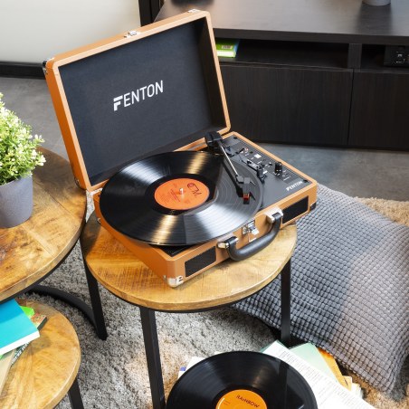 Fenton RP115F Record Player Brown