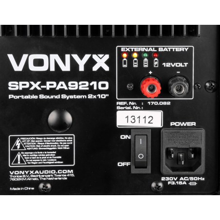 VONYX SPX-PA9210 Portable Sound System
