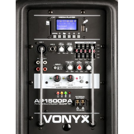 VONYX AP1500PA Mobile Amplifier Black