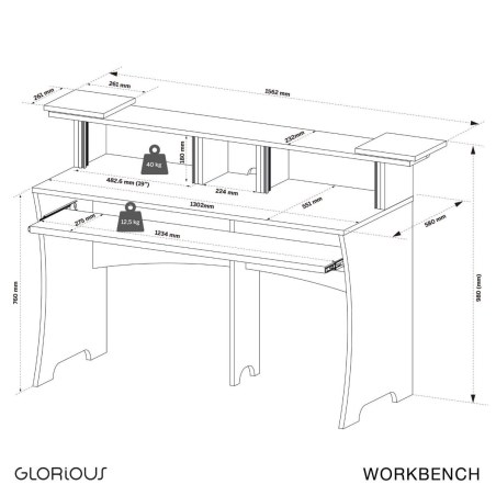 Glorius Workbench Driftwood