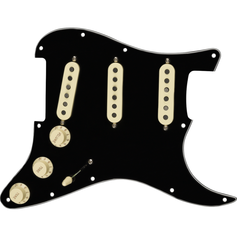Fender Pre-Wired Pickguard Strat Tex-Mex SSS BK