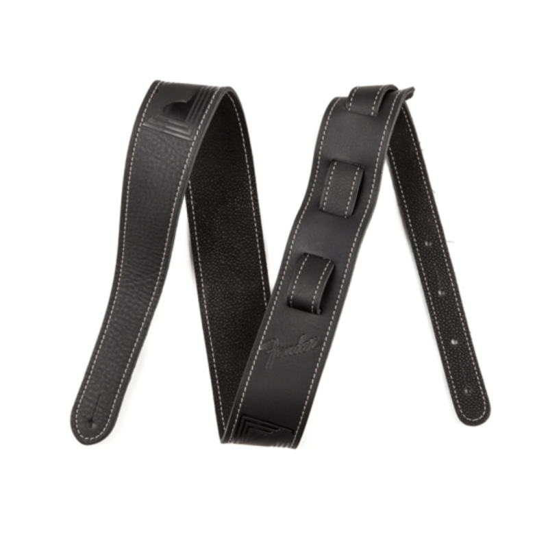 Fender Monogram Leather Strap Black