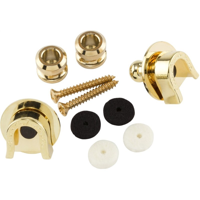 Fender Straplock Security Strap Locks Gold