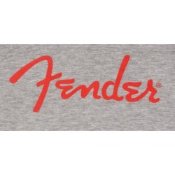 Fender Spaghetti Logo L/S T-Shirt Heather Gray XXL