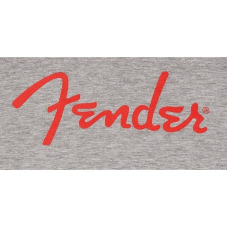 Fender Spaghetti Logo L/S T-Shirt Heather Gray XXL