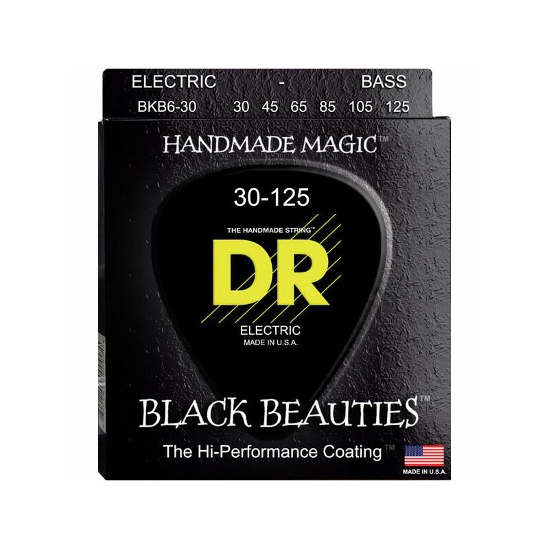 DR Strings BKB6-30 Black Beauties