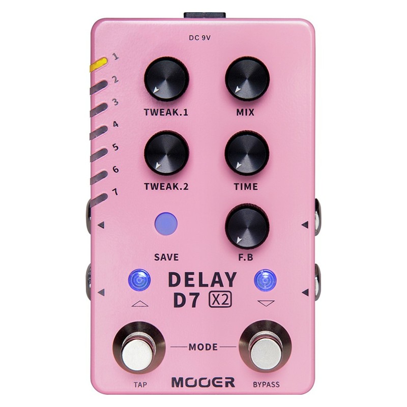 Mooer D7 DELAY X2 Pink