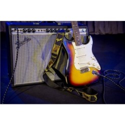 Fender Monogrammed Strap Black/Yellow/Brown