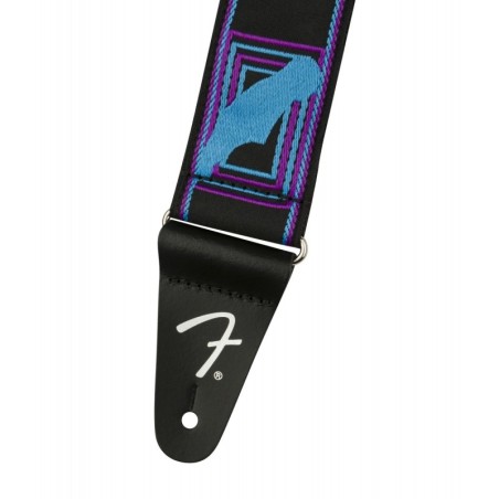 Fender Tracolla Neon Monogrammed Blue & Purple 2"
