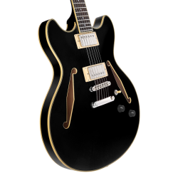 D'Angelico Excel DC Tour Solid Black