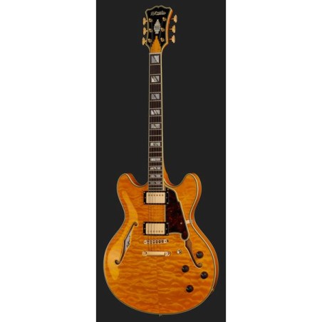 D'Angelico Excel DC XT (with stop-bar tailpiece) Vintage Natural Quilt