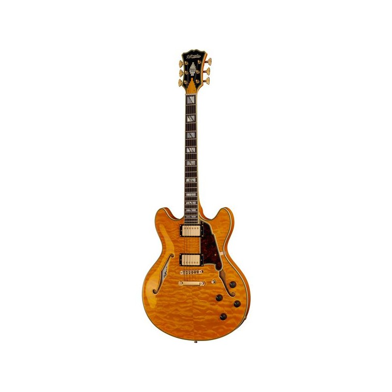 D'Angelico Excel DC XT (with stop-bar tailpiece) Vintage Natural Quilt