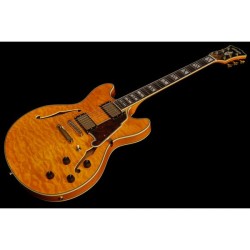 D'Angelico Excel DC XT (with stop-bar tailpiece) Vintage Natural Quilt