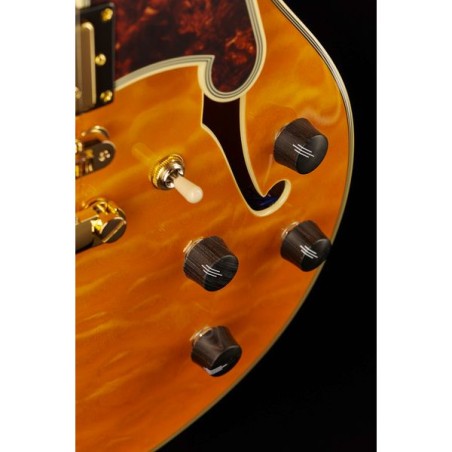 D'Angelico Excel DC XT (with stop-bar tailpiece) Vintage Natural Quilt