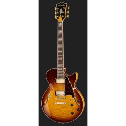 D'Angelico Excel SS XT (with stop-bar tailpiece) Iced Tea Burst Quilt
