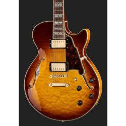 D'Angelico Excel SS XT (with stop-bar tailpiece) Iced Tea Burst Quilt