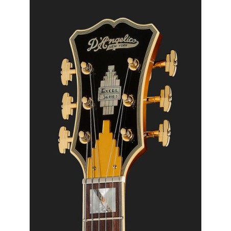 D'Angelico Excel SS XT (with stop-bar tailpiece) Iced Tea Burst Quilt