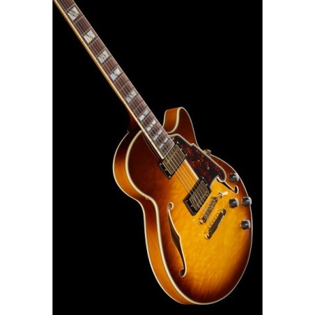 D'Angelico Excel SS XT (with stop-bar tailpiece) Iced Tea Burst Quilt