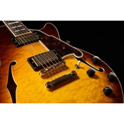 D'Angelico Excel SS XT (with stop-bar tailpiece) Iced Tea Burst Quilt