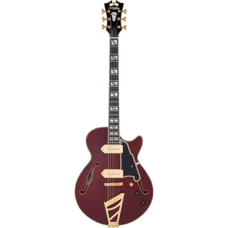 D'Angelico Deluxe SS Baritone Satin Trans Wine