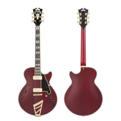 D'Angelico Deluxe SS Satin Trans Wine