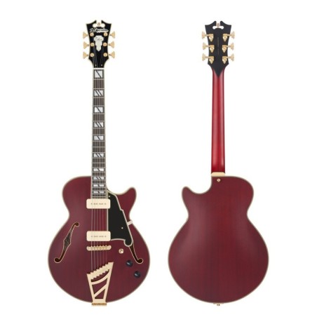 D'Angelico Deluxe SS Satin Trans Wine