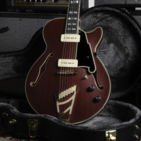 D'Angelico Deluxe SS Satin Trans Wine