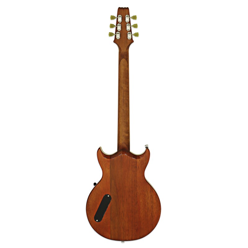 Chitarra Elettrica Solid Body Mogano – Doppio Humbucker Oro, Manico In Mogano, Tastiera Palissandro