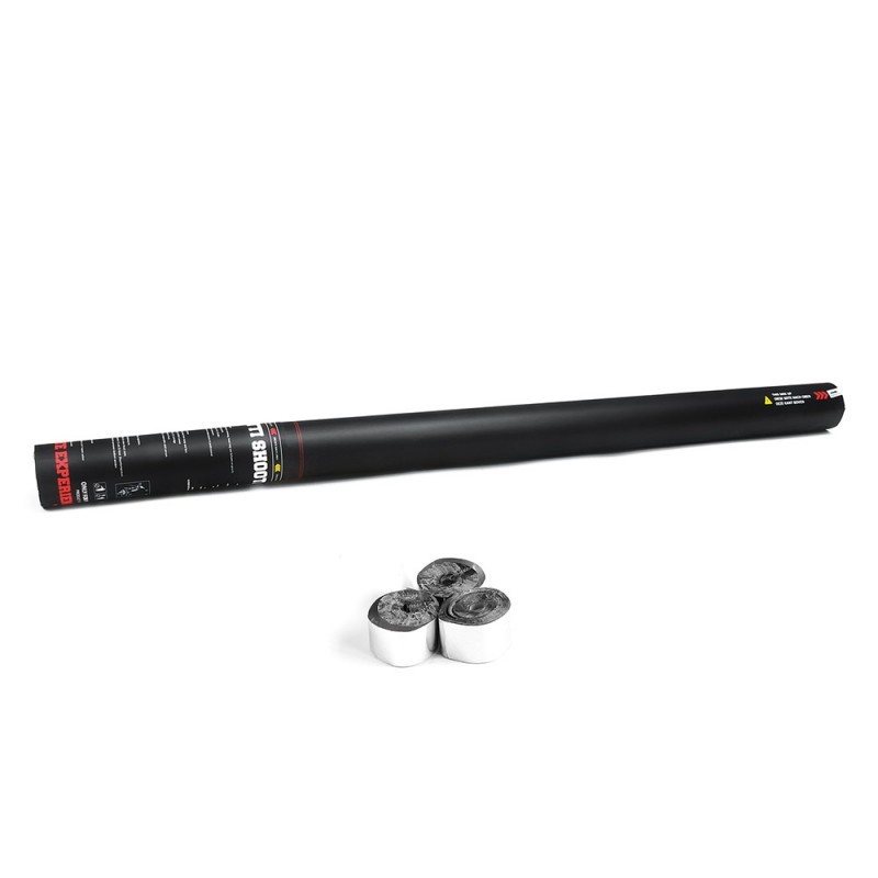 THE CONFETTI MAKER Handheld Slow-Fall Streamer Cannon 80 cm Silver