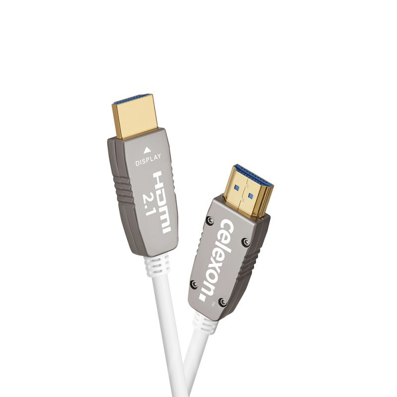 celexon UHD Optical Fibre HDMI 2.1 8K Active Cable 15m White