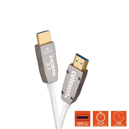 celexon UHD Optical Fibre HDMI 2.1 8K Active Cable 15m White