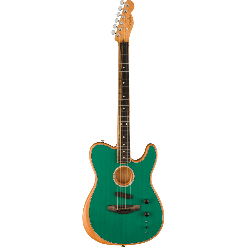 Fender DE American Acoustasonic Telecaster Channel-Bound Neck EB Aqua Teal