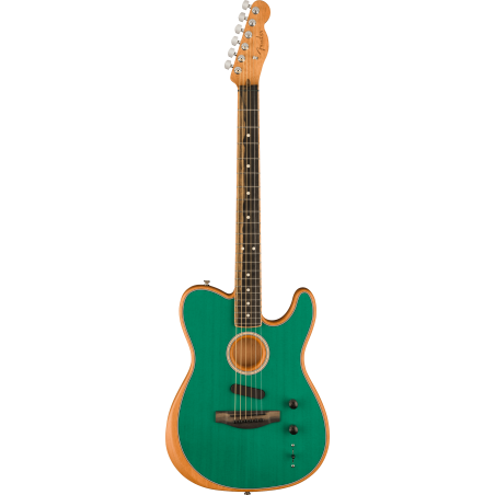 Fender DE American Acoustasonic Telecaster Channel-Bound Neck EB Aqua Teal