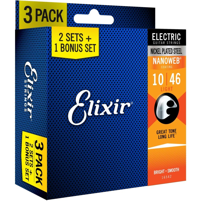 Elixir Strings 3Pack 10-46 NANOWEB (16542)