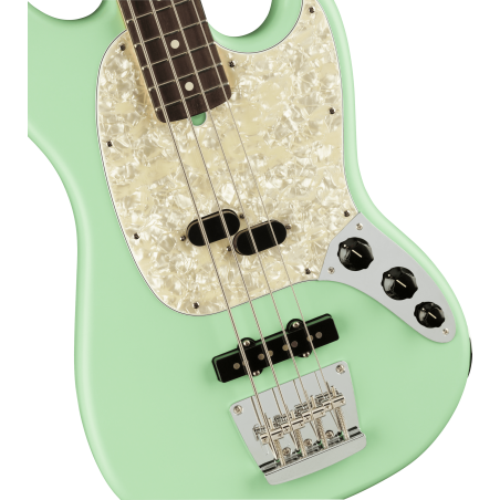 Fender American Performer Mustang Bass RW Satin Surf Green