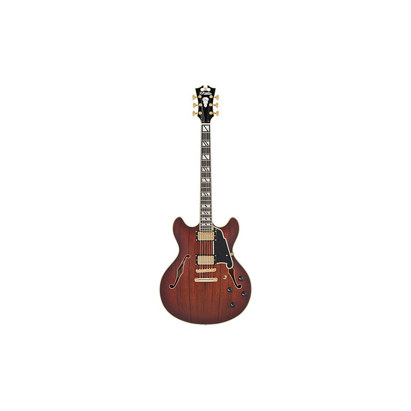 D'angelico Deluxe DC Satin Brown Burst