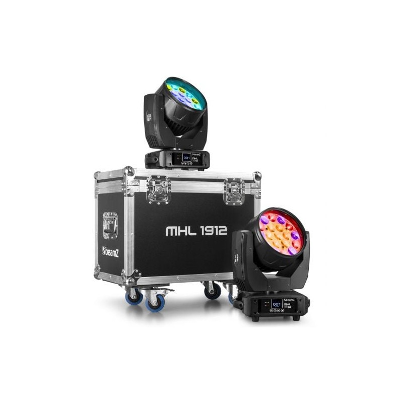 Beamz MHL1912 2pz con flightcase