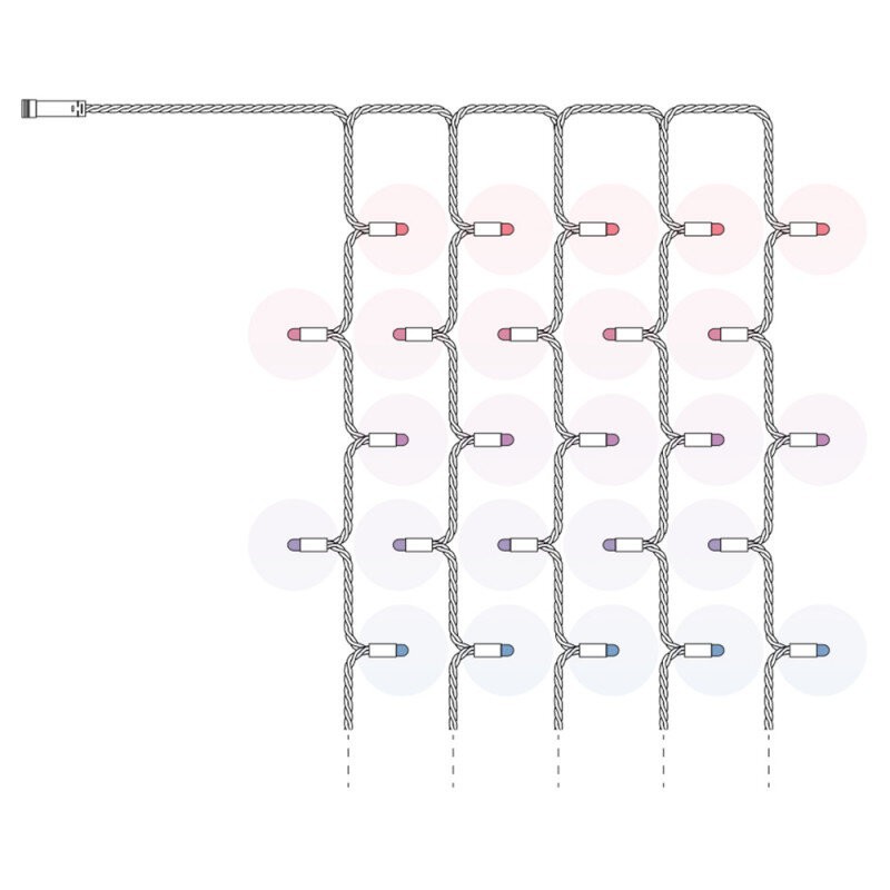 Twinkly Pro Capsule Curtain 5 x 50 RGB LED Clear